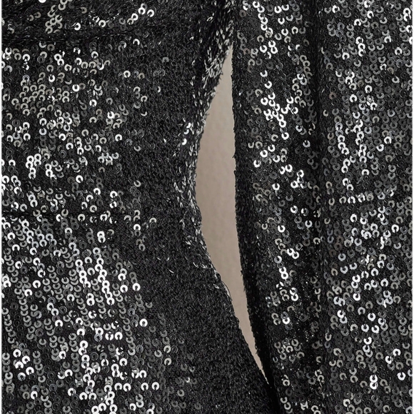 Gunmetal Sequin Maxi Top w/ wide leg Ponte pants! - Picture 3 of 4